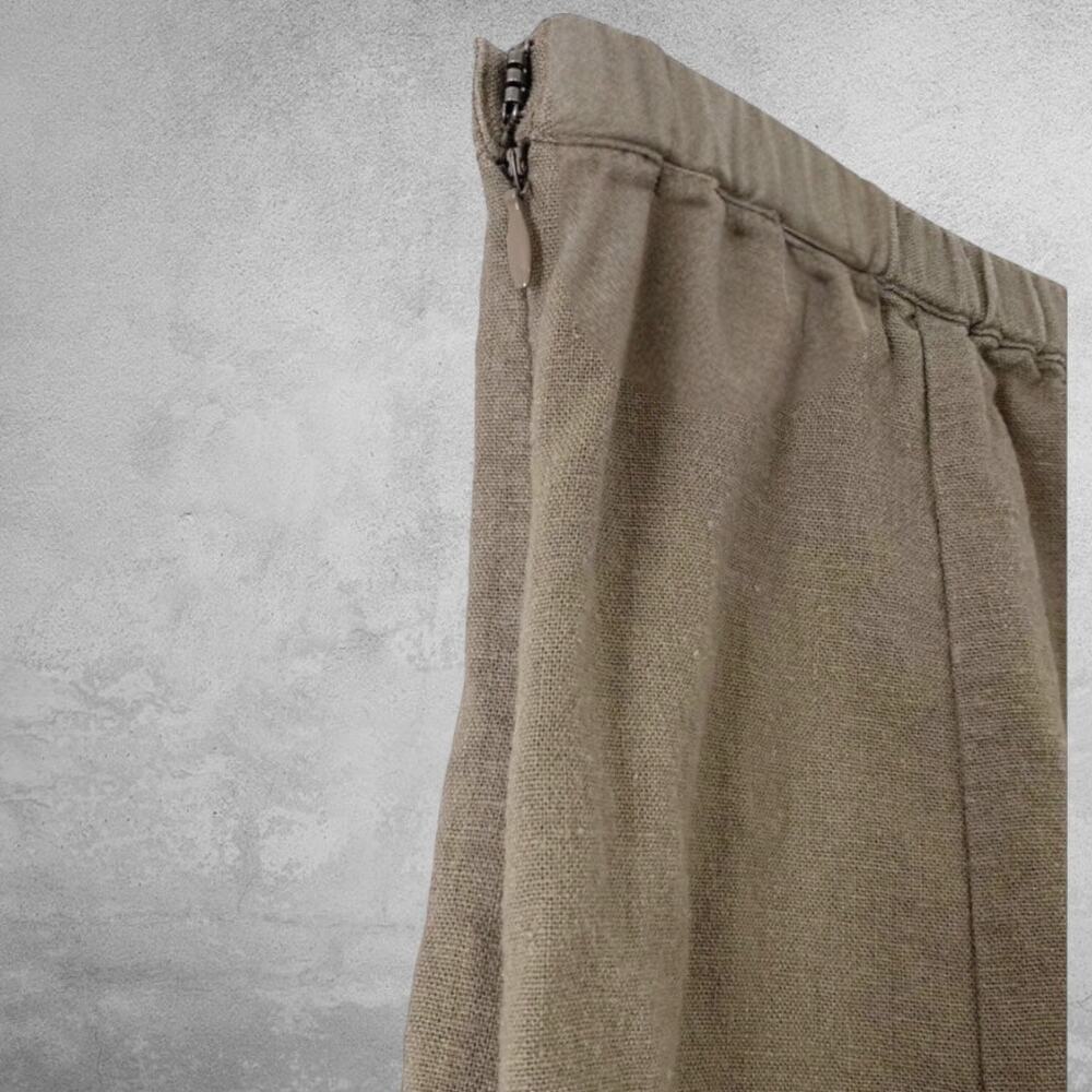 VTG Christopher & Banks Skirt Women's 6 Tan Linen Blend Lagenlook Midi Maxi 90s - Picture 8 of 11